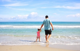 Father & Daughter at the Beach